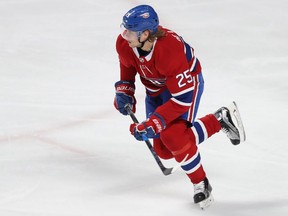 Montreal Canadiens' Jacob de la Rose during second period NHL action in Montreal on Thursday Dec. 7, 2017.