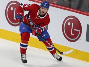 Canadiens' Jakub Jerabek during first period action in Montreal on Dec. 7, 2017.