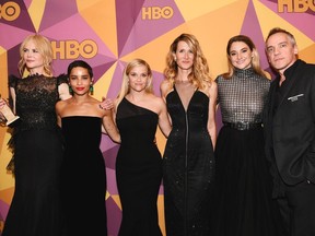 Nicole Kidman, Zoe Kravitz, Reese Witherspoon, Laura Dern, Shailene Woodley and Jean-Marc Vallée of 'Big Little Lies' attend HBO's Official Golden Globe Awards After Party at Circa 55 Restaurant on January 7, 2018 in Los Angeles, California.