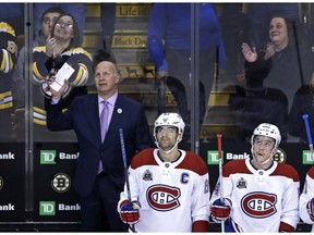 Canadiens head coach Claude Julien was honoured by the Bruins Wednesday night in Boston. Unfortunately, his team didn't put in a good effort in the 4-1 loss.