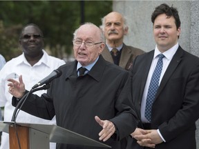 Former Quebec premier Bernard Landry, seen here on July 12, 2017, is supporting the leadership of Martine Ouellet.