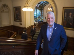 Quebec Premier Philippe Couillard tried to explain his government's recent avalanche of "good news" announcements.