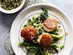 Scallops and Peas from Bringing it Home by Gail Simmons.