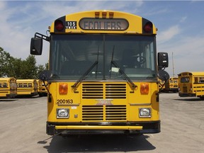 School buses at the Transco terminal in LaSalle.