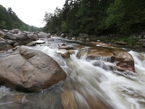 The Wassataquoik Stream flows through Township 3, Range 8, in Maine.