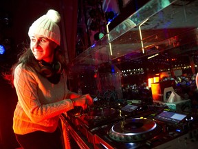 Misstress Barbara is a regular at Igloofest, and lets us in on how the DJs cope with frigid temperatures: "They have heaters. I wonder how it is for the people (dancing)."