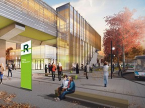If elected, the PQ would cancel the light-rail network. This is an artist's illustration of one of the train stations.