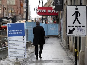 Construction work on Ste-Catherine St. W. is intended to rejuvenate the downtown strip.