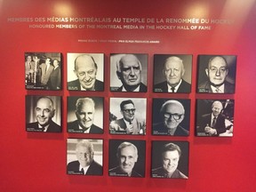 Red Fisher's photo is back where it belongs at the Bell Centre in the Jacques Beauchamp Lounge honouring Montreal media members who are in the Hockey Hall of Fame.