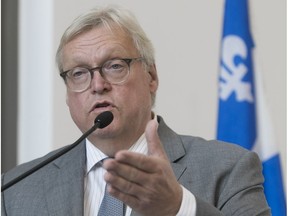 Quebec Health Minister Gaétan Barrette is seen in a September 2017 file photo.