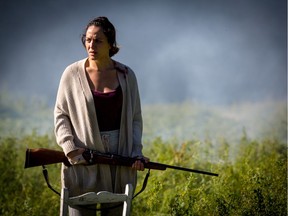 Monia Chokri in a scene from Robin Aubert's zombie movie Les affamés.