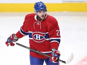 Montreal Canadiens centre Alex Galchenyuk (27) during warmup prior to NHL action in Montreal on Tuesday October 18, 2016 against Pittsburgh Penguins.