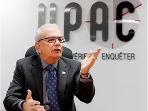 UPAC commissioner Robert Lafrenière is seen in this file photo.