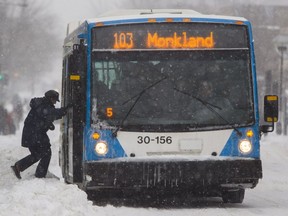 A motion passed by city council asks the Montreal Metropolitan Community to study the possibility of making transit free whenever there is a snowfall of 20 centimetres or more, and then submitting its conclusion to the ARTM.