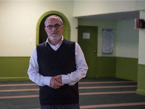 President Mohamed Labidi in the prayer room of the Islamic Cultural Centre of Quebec.