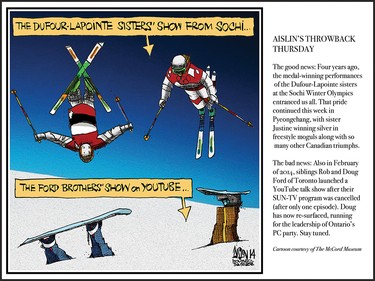 Aislin throwback Thursday cartoon for Feb. 15, 2018