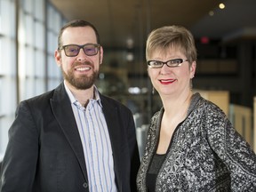 Professors Adam Radomsky (left) and Laurel Young (right).