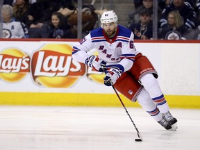 N.Y. Rangers forward Rick Nash was traded to the Boston Bruins on Sunday. 
In return, the Rangers receive centre Ryan Spooner, winger Matt Beleskey, a first round pick in the next draft, defenceman Ryan Lundgren and a 7th round pick in 2019.