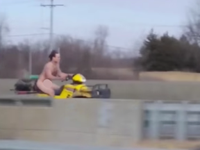 A naked man on an ATV led Kansas City police on a wild goose chase in February 2018.