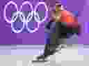 Kim Boutin skates in the women's short track 500 metres at the Pyeongchang Olympics on Feb. 13.