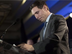 Ontario Progressive Conservative leadership candidate Patrick Brown addresses supporters and the media in Toronto on Feb. 18, 2018. The former party leader resigned his position after sexual misconduct allegations, only to re-enter the race for his vacated position after refuting the allegations.