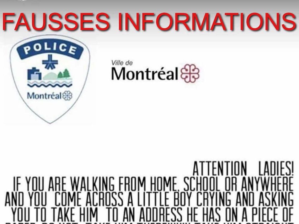 Facebook Sex Assault Alert Is Fake Montreal Police Warn Montreal Gazette 9718