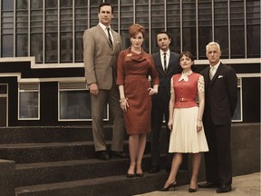 The era depicted by the TV show 'Mad Men' saw women treated as subservient, or worse. How much has changed? Above: Don Draper (Jon Hamm), and the Mad Men cast. HANDOUT PHOTO