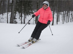 Olympic medallist Lucile Wheeler skis down Owl's Head on Friday, Jan. 19, 2018.