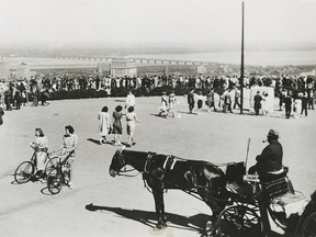 The lookout on Mount Royal in Montreal, about 1939.