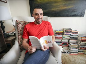 Lebanese-born Montreal writer Dimitri Nasrallah at his home in the Verdun borough of Montreal Tuesday March 6, 2018