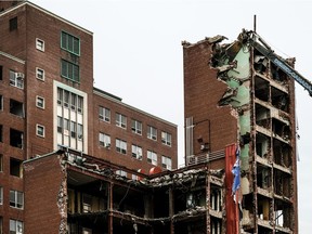 Demolition on the former Montreal Children's Hospital started in November 2017.