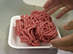 Fresh ground beef.