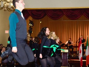 Talented and agile Bernadette Short School Irish Dancers at the St. Patrick's Society of Montreal's annual charity ball.