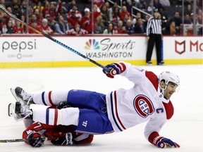 Down for the count: Canadiens captain Max Pacioretty will miss from 4-6 weeks with a knee injury suffered against the New York Islanders last week.