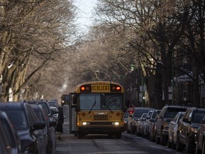 School buses drop off children in Outremont. This is not the first time tensions have flared up in the community, notes Fariha Naqvi-Mohamed.