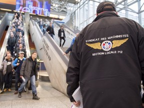 Bombardier Aerospace employees leave a special meeting where the reviewed the partnership between the Quebec aircraft manufacturer and Airbus for the C Series in Montreal, Sunday, March 4, 2018. Bombardier Aerospace workers voted overwhelmingly in favour of a reciprocity agreement to govern labour relations under a future C Series partnership with Airbus.