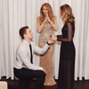 Céline Dion reacts to a couple's engagement