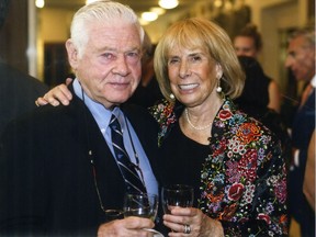 Gilbert (Gibby) Rosenberg with his wife of 56 years, Soryl Shulman Rosenberg. He died Thursday at his Westmount home.