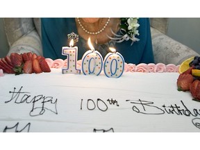 A 100th birthday cake.