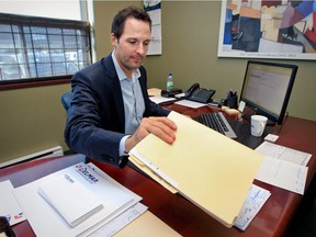 Former Montreal Canadien Mathieu Darche at his job with Delmar International in  Montreal on Aug. 29, 2013.