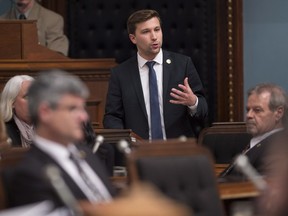 Québec solidaire "will remain absolutely inflexible in our fight against racism," says Gabriel Nadeau-Dubois, pictured in the National Assembly in June 2017.