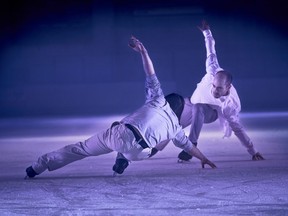 Taylor Dilley and Alexandre Hamel rehearse for Le Patin Libre's Threshold, whose concept has more to do with performance art than standard ice-skating shows.