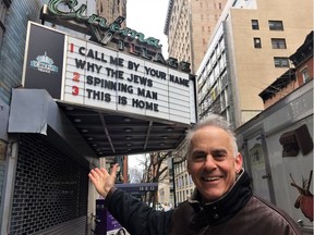 Director John Curtin in New York City (Greenwich Village) on April 7, 2018, for the première of his film What's with the Jews? also called Why the Jews?