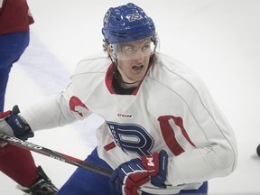 Michael McCarron at Laval Rocket practice on Thursday, April 12, 2018.