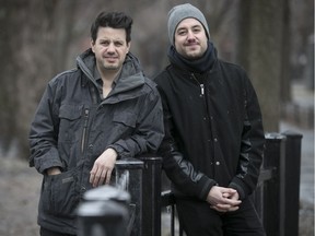 Filmmakers Carlos (Left) and Jason Sanchez in Montreal on Monday April 16, 2018. Their film Allure opened Friday April 13.