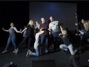 Performers rehearse for Light The Lights — An Evening at the the Tonys at the Centaur Theatre in Old Montreal.