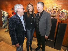 "There was a huge demand from fans," Daniel Fortin (right), vice-president of creation at Cirque du Soleil said after announcing the return of Alegria alongside Cirque president and CEO Daniel Lamarre, (left) with chief executive production officer Yasmine Khalil. (John Mahoney / MONTREAL GAZETTE)