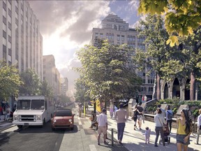 Artist rendering of planned Ste-Catherine St.