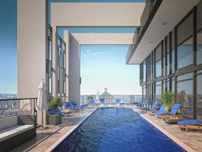 628 Saint-Jacques's will have one of the highest outdoor pools in Montreal.