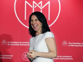 Mayor Valérie Plante presented the city's economic development strategy to the Chamber of Commerce of Metropolitan Montreal on Thursday.